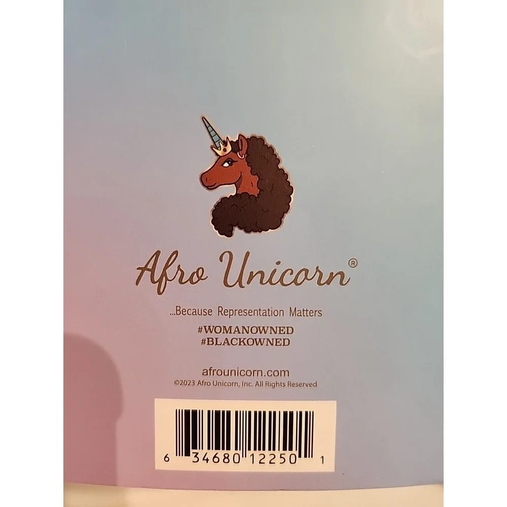 Afro Unicorn You are Unique Lined journal notebook with over 60‎ stickers